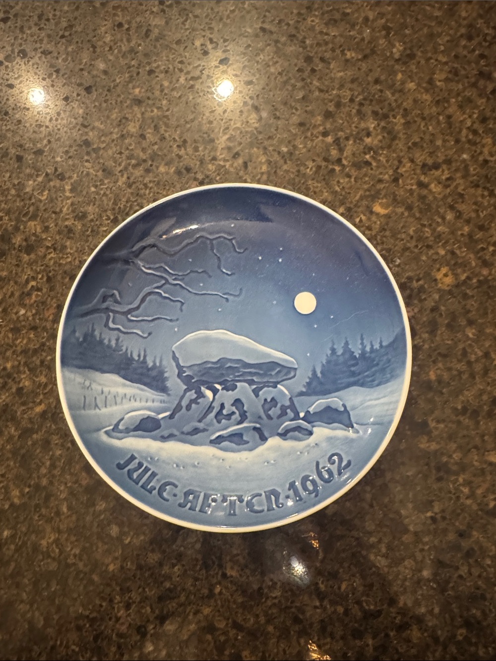 Blue Winter Landscape Decorative Plate - 1962 Collector Edition